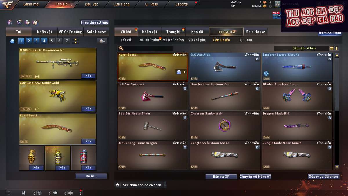 shop acc cf uy tin gia re